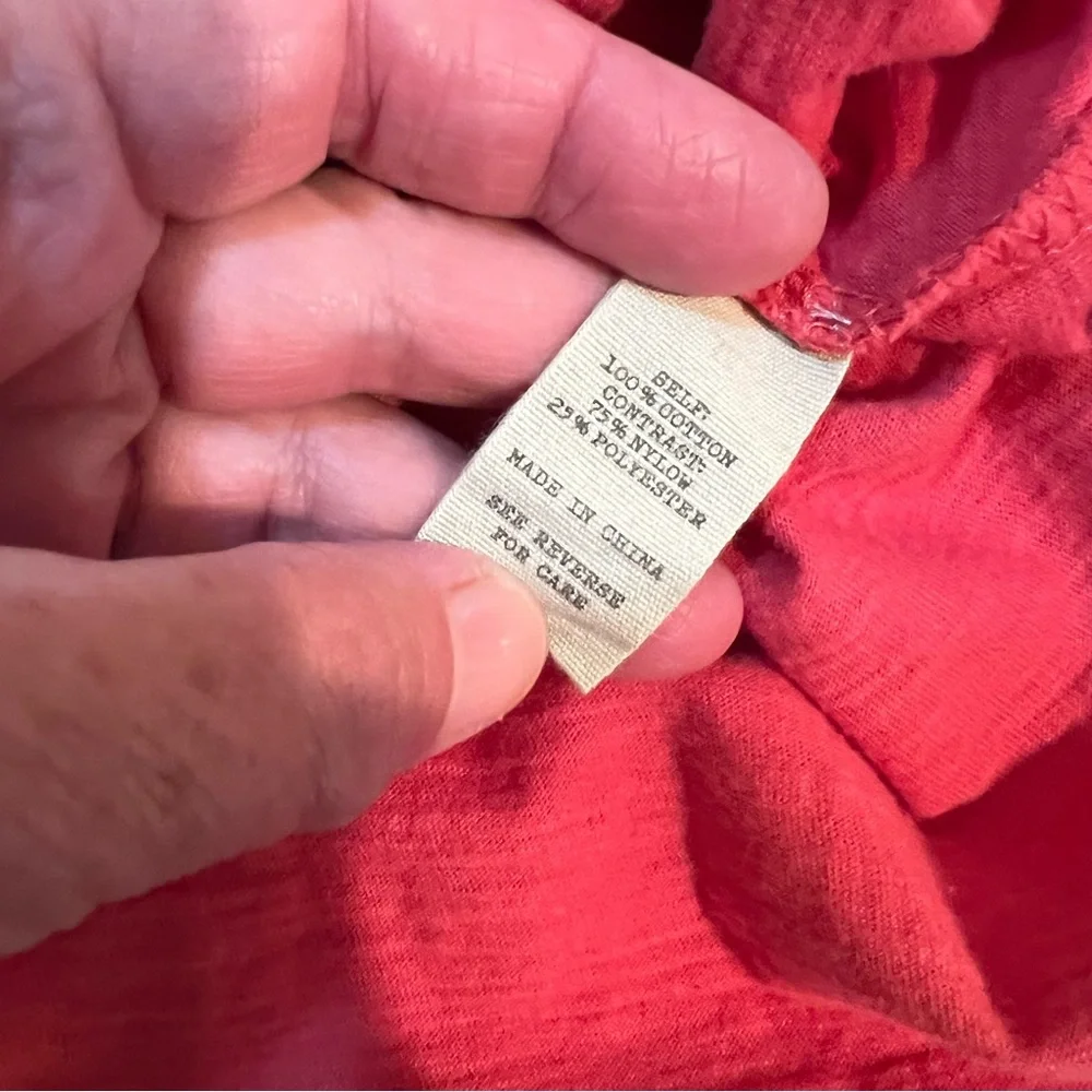 GIMMICKS BY BKE tank top size small cotton lace embellished back cutout - Picture 9 of 12